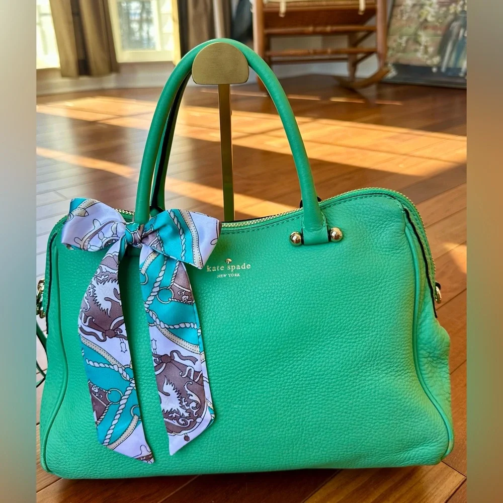 Kate Spade New York Charles Street Audrey Super Soft Pebbled Leather Satchel.